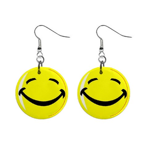 Smiley 1  Button Earrings from ArtsNow.com Front