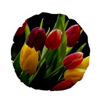 Images Tulip Red Standard 15  Premium Flano Round Cushion 