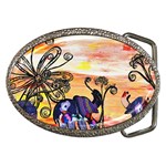 Indian Elephants Belt Buckle