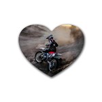 Motorcross Rubber Coaster (Heart)