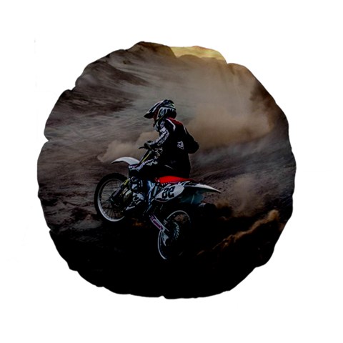 Motorcross Standard 15  Premium Round Cushion  from ArtsNow.com Front