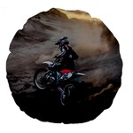 Motorcross Large 18  Premium Round Cushion 