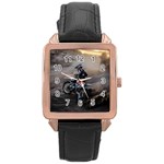 Motorcross Rose Gold Leather Watch 