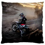 Motorcross Large Flano Cushion Case (One Side)