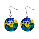 Wallpaper Flower Tulip 1  Button Earrings