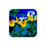 Wallpaper Flower Tulip Rubber Coaster (Square)
