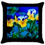 Wallpaper Flower Tulip Throw Pillow Case (Black)