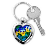 Wallpaper Flower Tulip Key Chain (Heart)