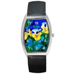 Wallpaper Flower Tulip Barrel Style Metal Watch