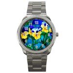 Wallpaper Flower Tulip Sport Metal Watch