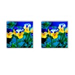 Wallpaper Flower Tulip Cufflinks (Square)