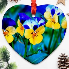 Wallpaper Flower Tulip Heart Ornament (Two Sides) from ArtsNow.com Back