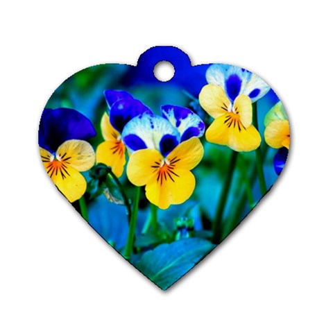 Wallpaper Flower Tulip Dog Tag Heart (One Side) from ArtsNow.com Front