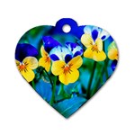 Wallpaper Flower Tulip Dog Tag Heart (Two Sides)