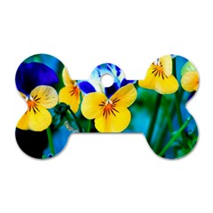 Wallpaper Flower Tulip Dog Tag Bone (Two Sides) from ArtsNow.com Back