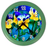 Wallpaper Flower Tulip Color Wall Clock