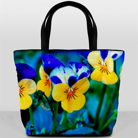 Wallpaper Flower Tulip Bucket Bag from ArtsNow.com Front