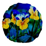 Wallpaper Flower Tulip Large 18  Premium Round Cushion 