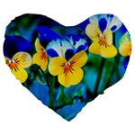 Wallpaper Flower Tulip Large 19  Premium Heart Shape Cushion