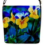 Wallpaper Flower Tulip Flap Closure Messenger Bag (S)