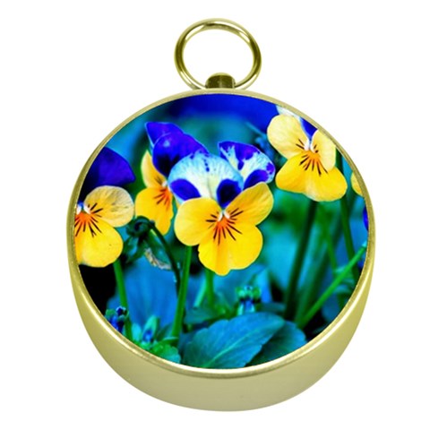 Wallpaper Flower Tulip Gold Compass from ArtsNow.com Front