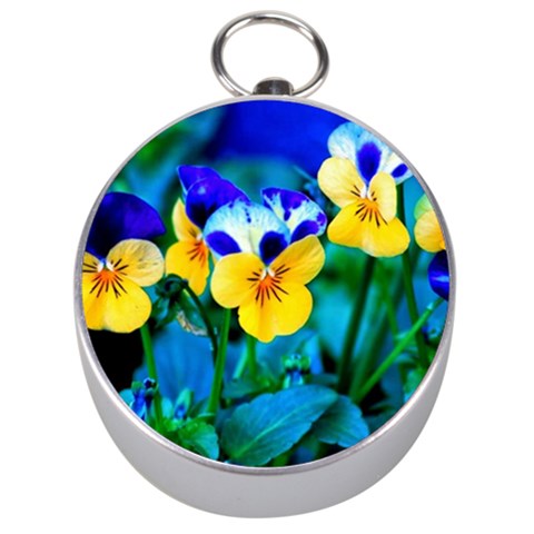 Wallpaper Flower Tulip Silver Compass from ArtsNow.com Front