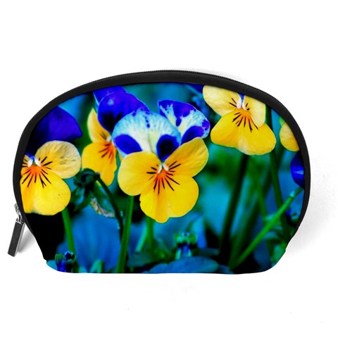 Wallpaper Flower Tulip Accessory Pouch (Large) from ArtsNow.com Back