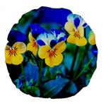 Wallpaper Flower Tulip Large 18  Premium Flano Round Cushion 