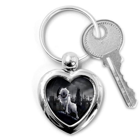 Wolf Key Chain (Heart) from ArtsNow.com Front