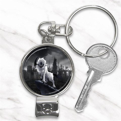 Wolf Nail Clippers Key Chain from ArtsNow.com Front