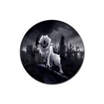 Wolf Rubber Round Coaster (4 pack)