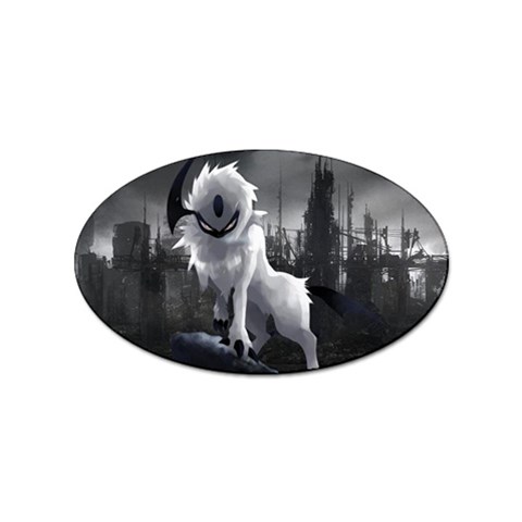 Wolf Sticker (Oval) from ArtsNow.com Front