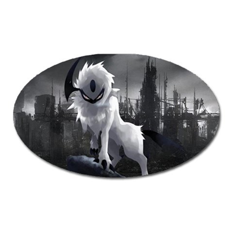 Wolf Magnet (Oval) from ArtsNow.com Front