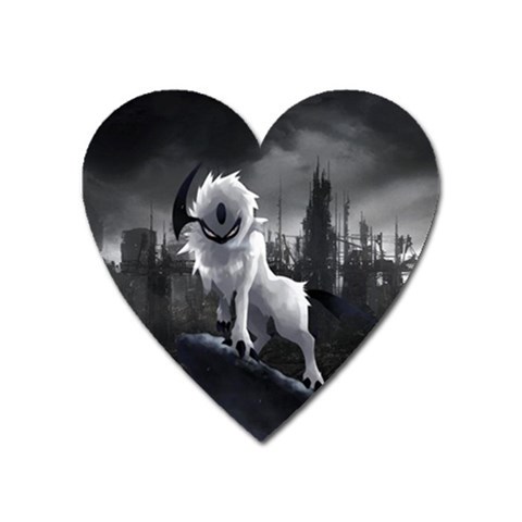 Wolf Magnet (Heart) from ArtsNow.com Front
