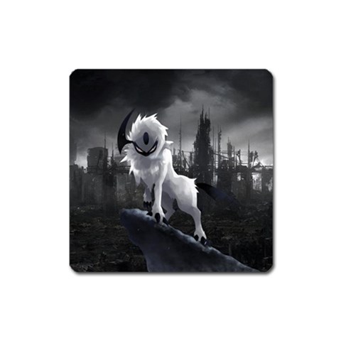 Wolf Magnet (Square) from ArtsNow.com Front