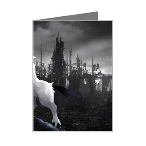 Wolf Mini Greeting Card from ArtsNow.com Left