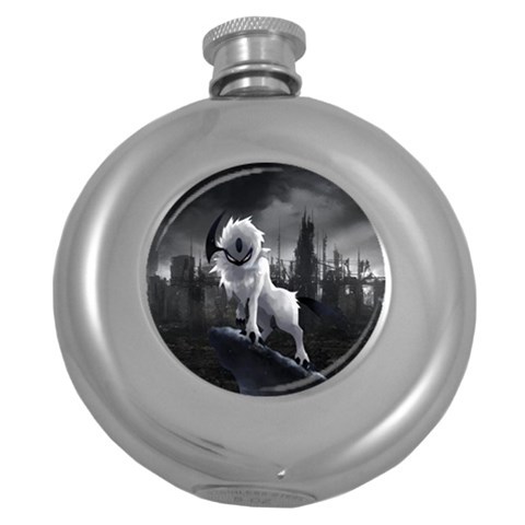 Wolf Hip Flask (5 oz) from ArtsNow.com Front