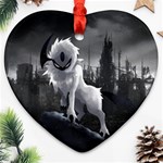 Wolf Heart Ornament (Two Sides)
