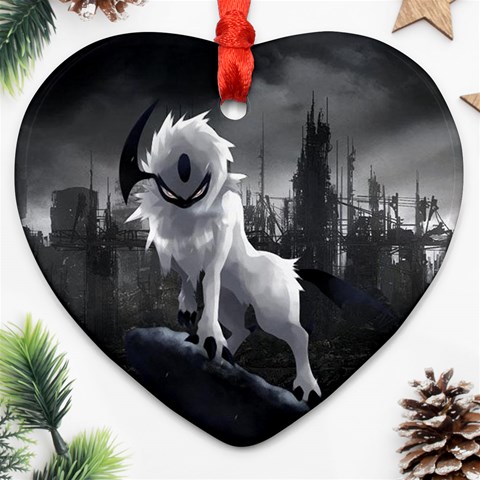 Wolf Heart Ornament (Two Sides) from ArtsNow.com Back