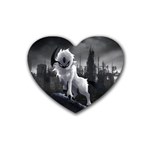 Wolf Rubber Coaster (Heart)