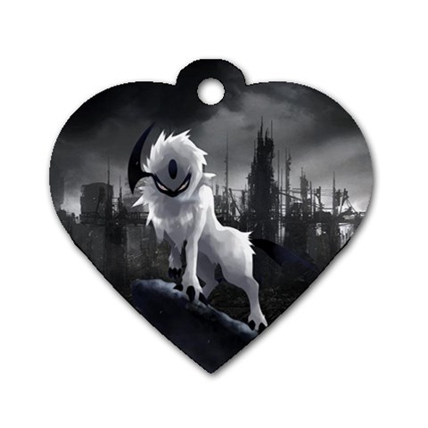 Wolf Dog Tag Heart (Two Sides) from ArtsNow.com Front