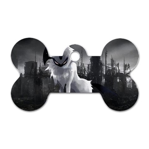 Wolf Dog Tag Bone (Two Sides) from ArtsNow.com Front