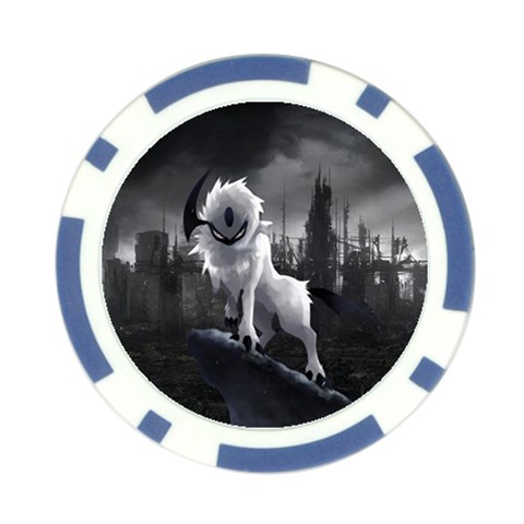 Wolf Poker Chip Card Guard from ArtsNow.com Back