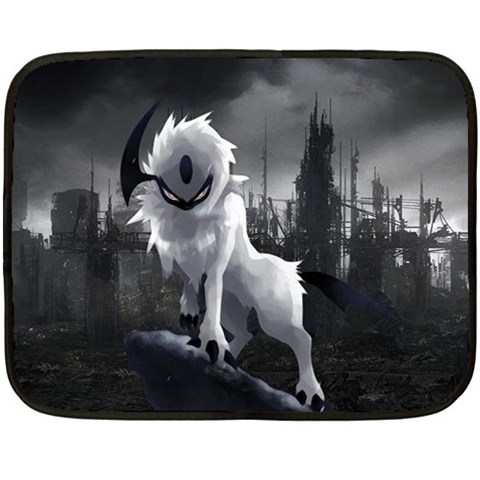 Wolf Double Sided Fleece Blanket (Mini) from ArtsNow.com 35 x27  Blanket Back