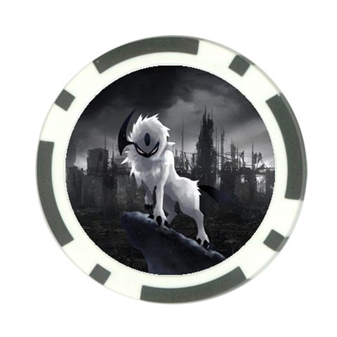 Wolf Poker Chip Card Guard (10 pack) from ArtsNow.com Front