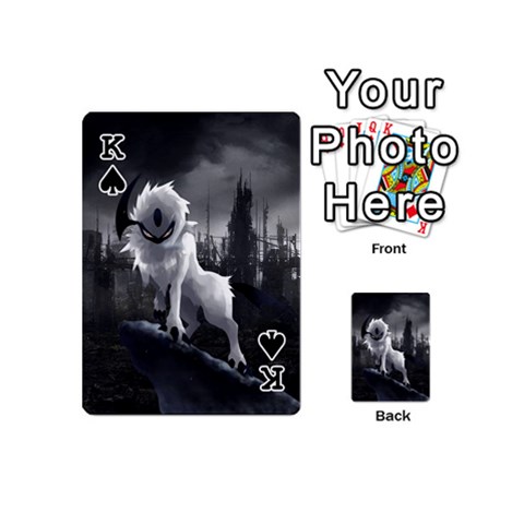 King Wolf Playing Cards 54 (Mini) from ArtsNow.com Front - SpadeK