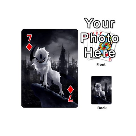 Wolf Playing Cards 54 (Mini) from ArtsNow.com Front - Diamond7