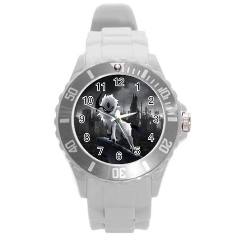 Wolf Round Plastic Sport Watch (L) from ArtsNow.com Front