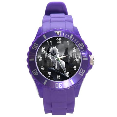 Wolf Round Plastic Sport Watch (L) from ArtsNow.com Front