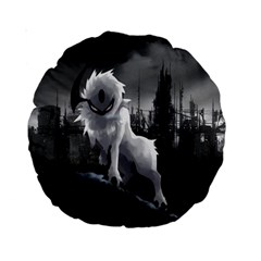 Wolf Standard 15  Premium Round Cushion  from ArtsNow.com Back